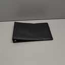 Antner 3 Ring Personal Check Binder for 3-on-a-Page End-Stub Deskbook & Personal 3 Holes or 9 Holes Small Size Checks, PU Leather Check Holder Checkbook Binder Cover with Zipper Pouch, Black