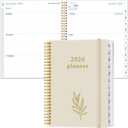 2026 Planner - Planner 2026 from January 2026 to December 2026 with 12 Monthly Tabs, Flexible Cover, Inner Pocket, 8.5" x 11", Beige