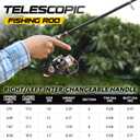 PLUSINNO Fishing Rod and Reel Combos Carbon Fiber Telescopic Fishing Pole with Reel Combo Sea Saltwater Freshwater Kit Fishing Rod Kit, 7.87 Ft