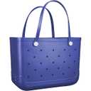 GBB Beach Bag Lightweight Rubber Tote Bag Large Waterproof Tote Bag Washable Outdoor Bags Durable Open Handbag for Travel, Large