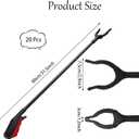 20 Pcs Grabber Reacher Tool Bulk, 360 Rotating Pickup Stick with Work Gloves 31.5" Long Handle Trash Picker Aid Nonslip Claw Grabber Lightweight Handy for Elderly Arm Extension