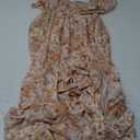 ANRABESS Women’s Summer Loose Boho Flowy Wrap V Neck 3/4 Sleeve Floral Print Slit Beach Wedding Guest Long Maxi Dresses Floral Yellow White XX-Large