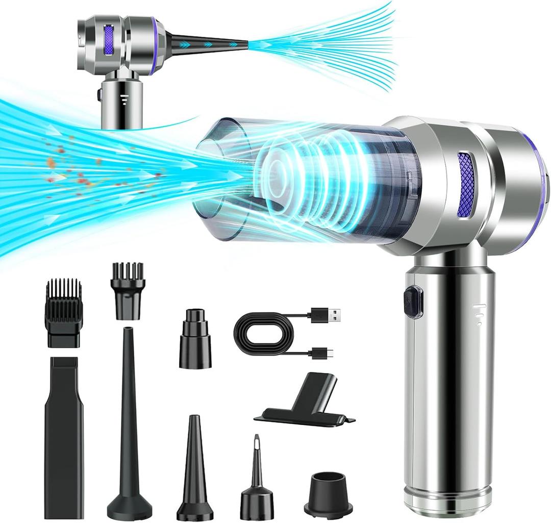 Handheld Vacuum Cordless, 21000Pa Wireless Handheld Car Vacuum Cleaner Strong Suction, 4 in 1 Mini Vacuum Portable Cordless, 100W High Power Brushless Motor & Air Duster for Car, Home, Gifts (Blue)