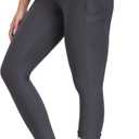 NORMOV Fleece Lined Leggings with Pockets for Women,High Waisted Winter Thermal Warm Sherpa Leggings (Gray, XL)