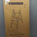 WOA WOA 4 Step Ladder, Foldable Step Stool, Aluminum Lightweight Ladder for Home Kitchen Closet, Anti-Slip Pedals, Ease of Folding, Portable, 300lbs Capacity - Black