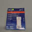 Leviton Lever Edge Rocker Slide Dimmer Switch for LED/Incandescent Bulbs, 150 Watt, Single Pole or 3-Way, 2-Pack, ESL01-2PW, White