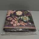 GarveeHome Plum Pink Floral Botanical Washable 8x10 Area Rug for Living Room Soft Black Purple Vintage Boho Cottage Large Rugs Low Pile Carpet for Bedroom Dining Nursery Rug