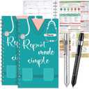 Pajean 4 Pcs Nurse Report Sheet Notebooks with Medical Pens Light Made Simple Pocket Journals Spiral Essentials Notepads for Nurse Appreciation Gifts Rn Student Clinical Supplies(Tall)