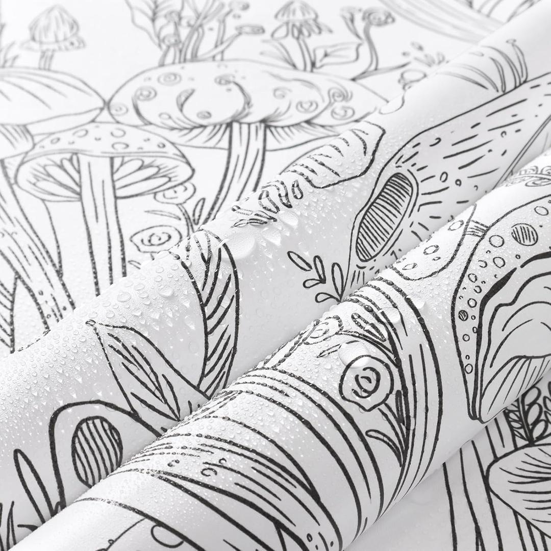 2 x Timeet 17In  78.7In Peel and Stick Wallpaper for Bedroom Funny Wall Paper Removable Self Adhesive Contact Paper Black and White Wallpaper Decor