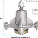 174356 Spindle Assembly Compatible with Hu sqvarna/Craftsman/AYP 46" 48" Deck Mower,532174356 Spindle for Hu sqvarna Z246 Z246i 46" Zero-Turn Lawn Mower Deck(3 Pack)