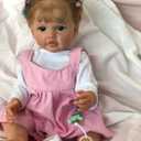 TERABITHIA 22 Inches Hand Rooted Hair Lifelike Reborn Baby Doll Crafted in Vinyl Full Body Realistic Newborn Princess Toddler Girl Dolls Anatomically Correct, My Little Sweetheart (Light Pink)