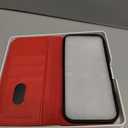 TUCCH Case Wallet for iPhone 17 Pro (6.3") 2025, RFID Blocking, 3 Card Holders, Kickstand, PU Leather, Protective Flip Folio Cover, TPU Shockproof Interior Shell, Bright Red