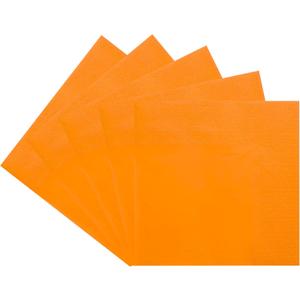 150 PCS Orange cocktail napkins-Double-Ply 6.5x6.5 Inch Disposable beverage Paper Napkins, Lunch and Dinner, Easter, Christmas, Weddings, bar napkins Parties