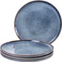 UNICASA 11 Inch Ceramic Dinner Plates Set of 4 Large Blue Plates for Dinner, Salad, Dessert & Pasta, Durable Serving Dishes, Microwave & Dishwasher Safe