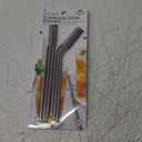 6 Pcs Stainless Steel Straws, Reusable Metal Straws for 30 oz & 20 oz Tumblers Cups Mugs Cold Beverage, Free Cleaning Brush Included