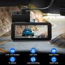 2.5K Dash Cam Front and Rear with 64GB Card, Car Camera with 3.39" IPS Screen, WDR Night Vision, Parking Monitor, G-Sensor Dash Camera