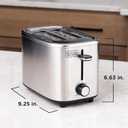BLACK+DECKER 2-Slice Toaster with 7 Toast Shade Settings, Extra-Wide Slots for Bagels, Stainless Steel Exterior Finish