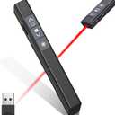 Presentation Clicker for Powerpoint Presentations Remote, 2.4GHz PPT Powerpoint Clicker with Red Light Pointer for Presentations, Wireless Presenter Remote for Mac, Laptop,Computer.