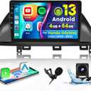 8-Core 4+64G Android 13 Car Stereo Upgrade Radio for Honda Odyssey 2005-2010, 10.1'' HD Touch Screen with Wireless CarPlay & Android Auto, AHD Backup Camera, Mirror Link, GPS Navi