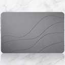 Diatomaceous Earth Bath Mat - Quick-Dry Mineral Bath Mat for Bathroom & Showers - Non-Slip, Super Absorbent & Instant Drying Bath Mat (24"x16", Granite), 23.6" x 15.4"