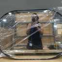 Bathroom Vanity Mirror for Wall, 36''x24'' Black Oval Bathroom Mirror for Over Sink, Bedroom, Living Room, Entryway, HD Tempered Glass, Wall Mounted Horizontally or Vertically