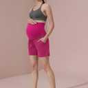 Maacie Maternity Hiking Shorts Quick Dry Waterproof 5" Workout Sports Shorts Outdoor Casual Hot Pink (Pink, S)