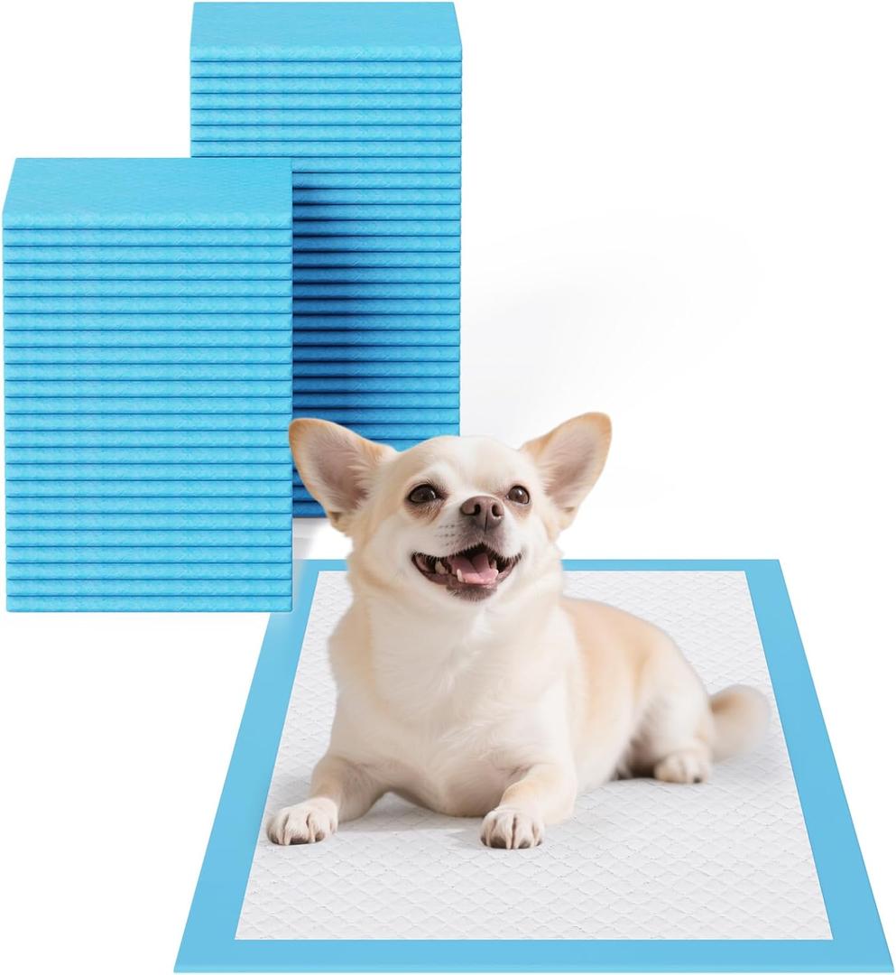 Pet Pee Pads - Strong Absorption& Leak-Proof for Dogs - Puppy Pads - Super Absorbent, Waterproof, Quick-Dry, Unscented for Dogs and Cats, Rabbits (Pack of 100 - 13x18)