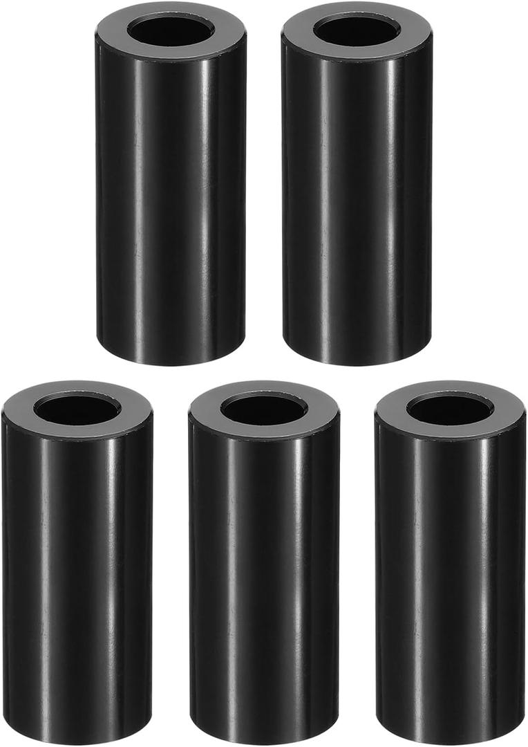 PATIKIL M10 Aluminum Spacers, 5 Pcs Metal Spacer Aluminum M10 x 3/4" OD x 2" L Aluminum Spacer Screw Standoff Round for 3/8" or M10 Screw Bolts