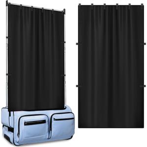 RunNico 59'' x 31.5'' Privacy Curtain for Dance Bag, Portable Dancer Changing Curtain with Storage Bag, Backstage Privacy Changing Room for Training Competition Outdoor Camp (Dance Bag Not Included) (Black)
