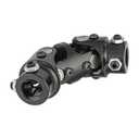 3/4 DD X 3/4 DD Steering Shaft Universal U Joint Coupling, Powder Coated Universal Steering Shaft Coupler Steel, 3/4" DD to 3/4" DD Single Steering Shaft Joint Black