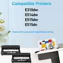 Compatible E310/E514/E515 Series Drum Unit Replacement for Dell E310 E310dw E515dw E514dw E515dn Printer, 2-Pack (Dell PVTHG, 593-BBKD, P7RMX)