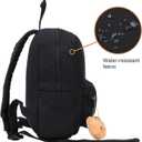 Phaoullzon Teen Girls Mini Backpack Purse Kids Canvas Small Tiny Cute Bag,Black