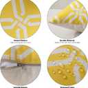 2 x OTOSTAR Set of 4 Waterproof Throw Pillow Covers 16x24 Inch Farmhouse Geometric Square Pillow Cases for Couch Patio Furniture Balcony Garden Outdoor DecorationGeometry40-Yellow