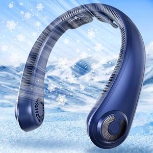 AUIIAH Portable Lightweight Neck Fan, 5 Speeds, Neck Support, Valentine's Gifts for Men Women, USB Rechargeable Personal Bladeless Wearable Cooling Neck Fan for Hot Flashes, Disneyland, Travel