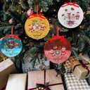 3 x 4-Cavity Silicone Christmas Ornaments Resin Molds with Hole