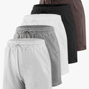 Liloak 4/5 Pack Sweat Shorts for Women with Pockets, Drawstring Cotton Workout Shorts Lounge Casual for Summer Running Shorts M