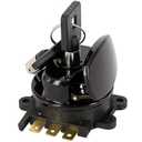 Ignition Switch Round Key for 93-13 Harley-Davidson Softail Road King FXDWG FLHR 71313-96A (Black)