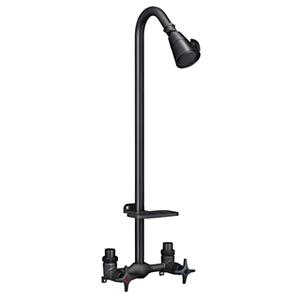 Homewerks 3070-252-MB-B-WS Outdoor Shower Kit with Soap Dish, Corrosion, Rust Resistant, Matte Black
