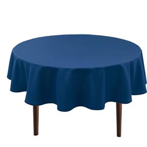 Hiasan Round Tablecloth 30 Inch - Waterproof Stain Resistant Spillproof Polyester Fabric Table Cloth for Dining Room Kitchen Party, Royal Blue