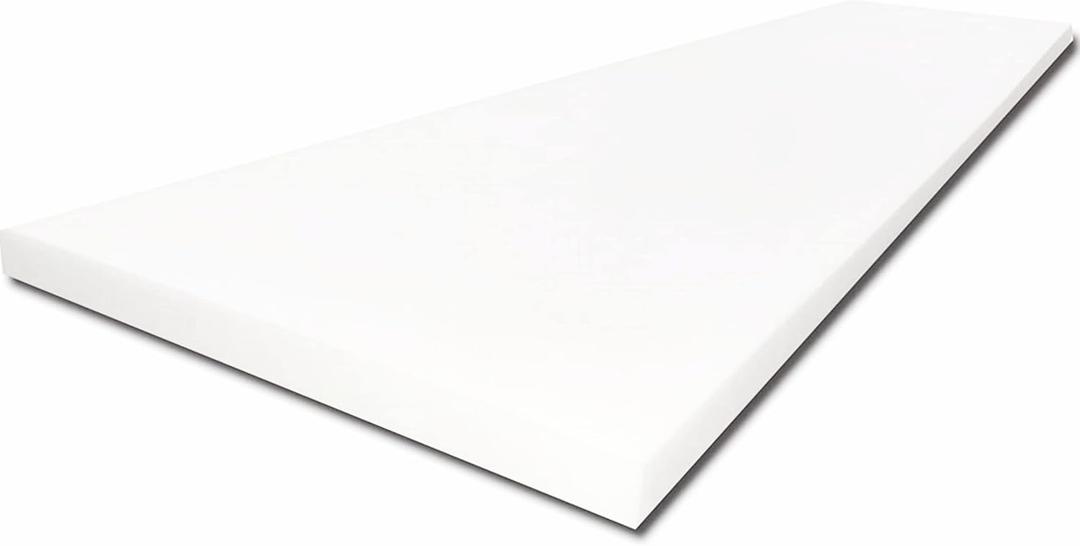 Foamy Foam High Density 6 inch Thick, 30 inch Wide, 72 inch Long Upholstery Foam, Cushion Replacement Size: 1" x 30" x 72"