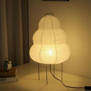 Noguchi Rice Paper Lamp, Akari Floor Lamp, Japanese Lantern Ideal for Bedside, Living Room, and Japandi Dcor (Bulb Included)