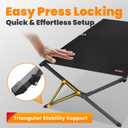 Heavy Duty Camping Cot for Adults, 31.5'' Wide Folding Cot, Support 400LBS | Fits Adults Up to 6.9 ft, Military Folding Cot with Carry Bag, Portable Cot for Camping, Guests & Emergency Use, Black