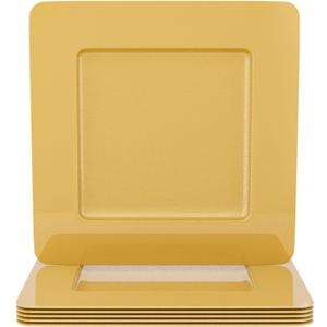 MAONAME Gold Charger Plates, Plastic Plate Chargers Set of 6, 13" Round Chargers for Dinner Plates, Decorative Table Charger for Wedding, Table Setting