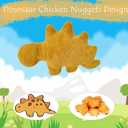 5 Packs Dino Nugget Pillow Plush, Large Dinosaur Chicken Nugget Pillow Stuffed Animal Plush Toy, Dino Nugget Dinosaur Theme Party Decoration Birthday Christmas Valentine's Day Gift for Kids Boys Girls