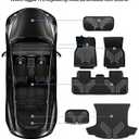 Premium Color TPE Floor Mats 6-PCS for Tesla Model Y Juniper 2025 2026 | Titan Gray Wing Design | Car Mat Full Set Front & Rear | All-Weather Protection, Pet & Child-Friendly Accessories
