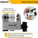 CONQUER Rapid Tubing Cutter 1/ 8-inch to 7/ 8-inch (3-22mm) Tube Cutter, Copper, Aluminum, Brass And Plastic Tubing Compact Cutter