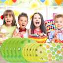 144 Pcs 3D Pickleball Party Supplies Paper Pickleball Plates and Napkins Dinnerware Set Tableware Supplies Includes Paper Plates Napkins Forks Serve 24 for Birthday Sports Party decorations