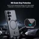 Nillkin for Samsung Galaxy S26 Ultra Magnetic Case, [Compatible with MagSafe] Mil-Grade Shockproof Protective Bumper Hard Cover Slim Phone Case for Galaxy S26 Ultra Cases Clear Black