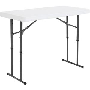 Lifetime Commercial Height Adjustable Folding Utility Table, 4-Foot