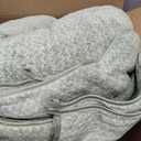 Sweatshirt Blanket King Size for Bed-Lightweight Warm Soft Thin Knit Jersey Blankets for All Seasons, 108 X 90 Inches, Heather Green